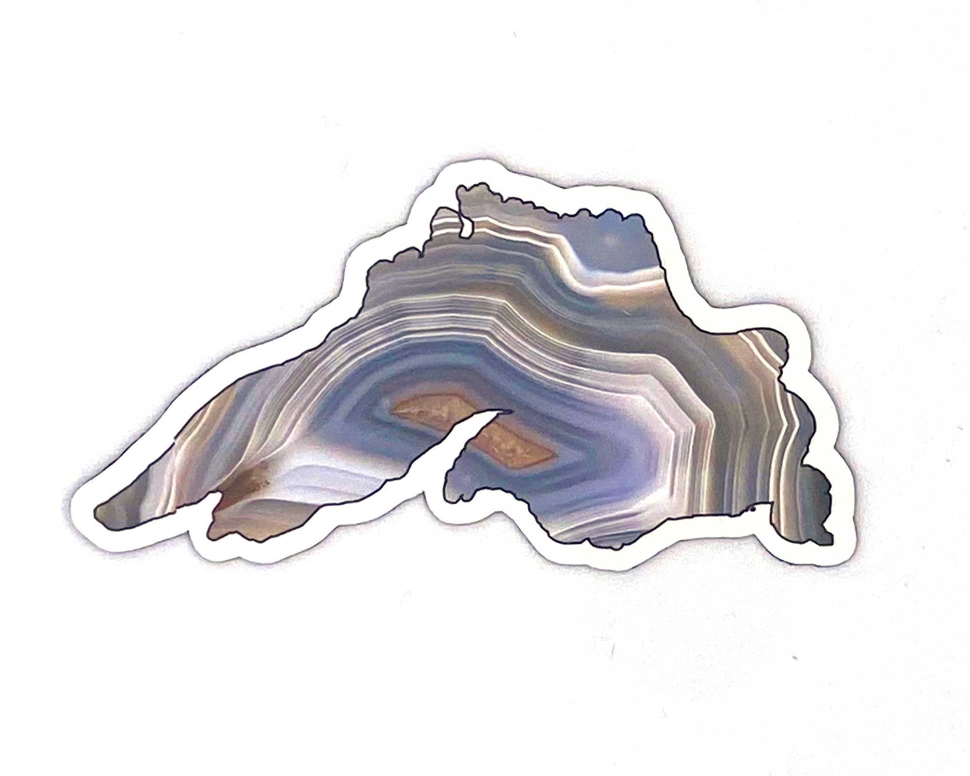 Lake Superior Agate Sticker, Rockhound Gift, Agate Gift, Rock Lover Gi ...