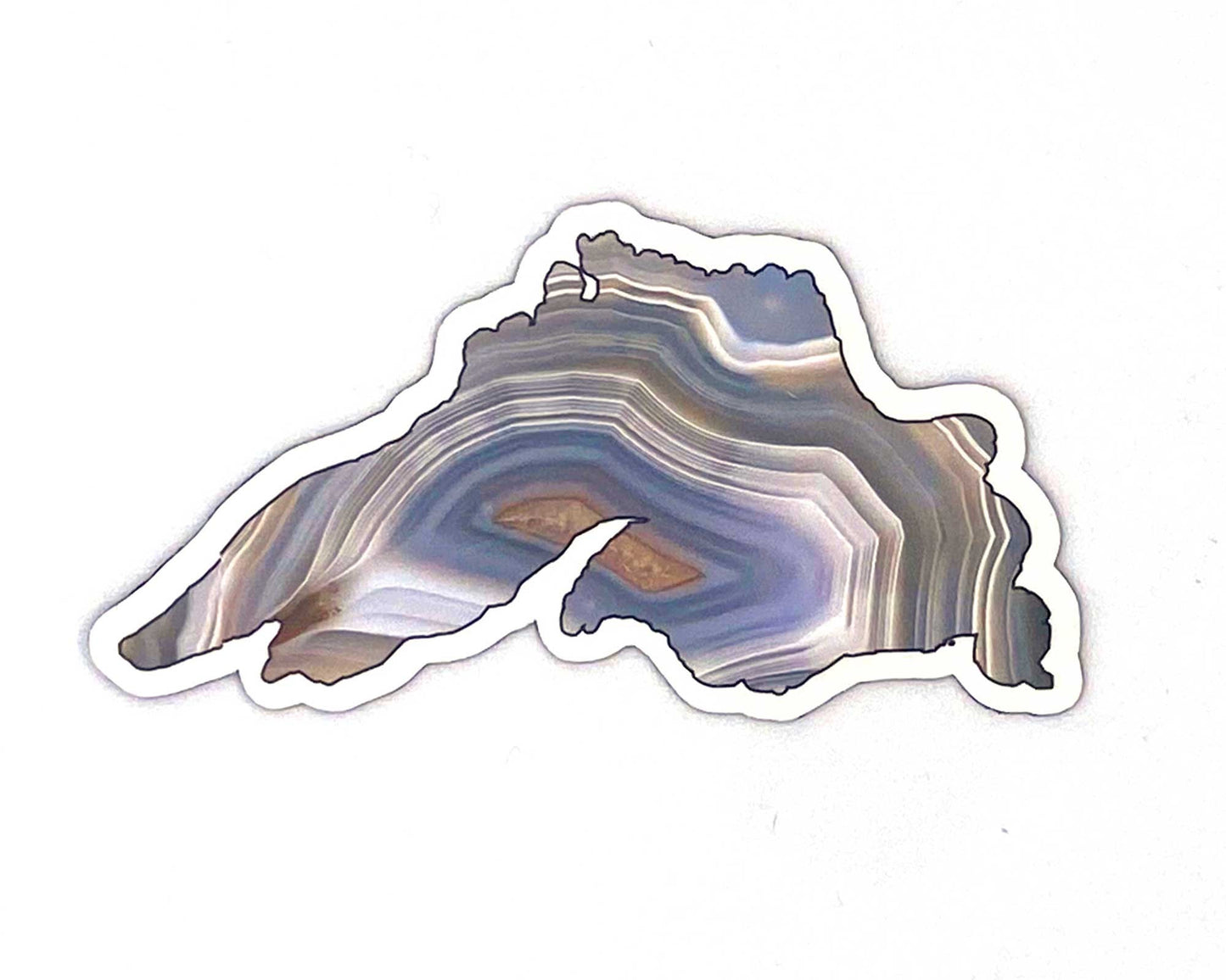 Lake Superior Agate Sticker, Rockhound Gift, Agate Gift, Rock Lover Gifts, Rock Picking Decal