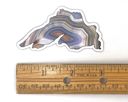 Lake Superior Agate Sticker, Rockhound Gift, Agate Gift, Rock Lover Gifts, Rock Picking Decal