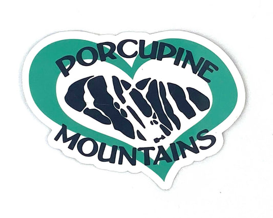 Porcupine Mountains Ski Area Sticker, Upper Michigan, Yooper Decals, Porkies Ontonagon County