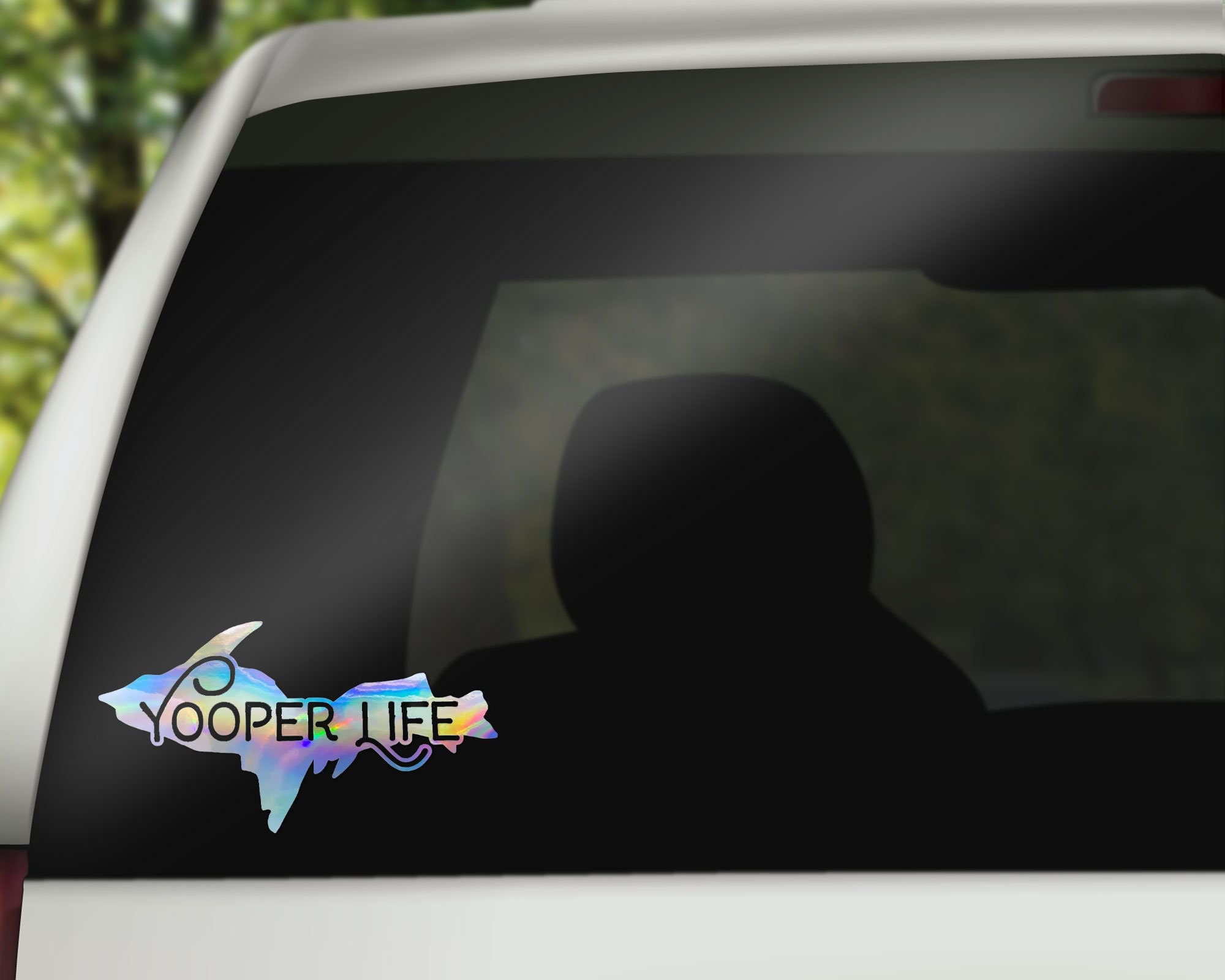 Holographic store car decal