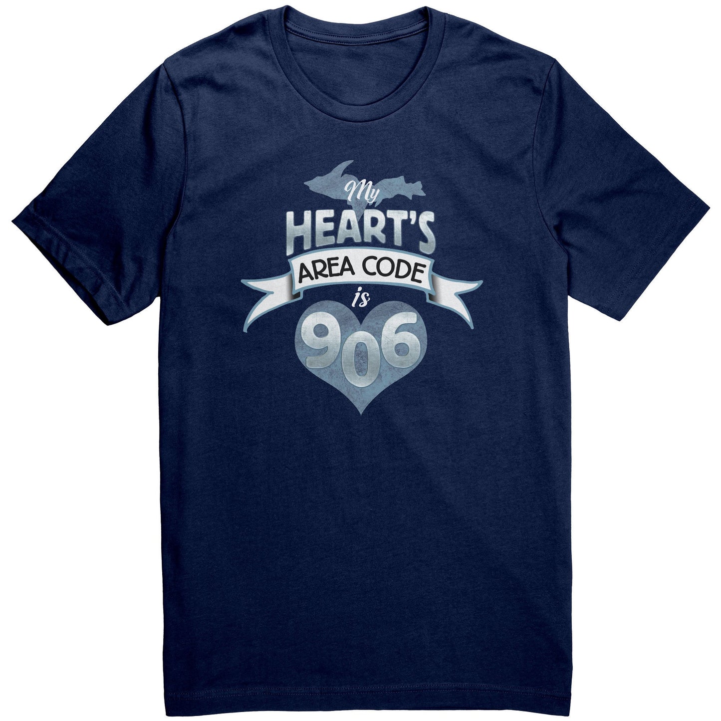 My Heart's Area Code is 906 Shirt | Yooper T-shirt | Upper Michigan Shirt | Upper Peninsula Gift | Bella+Canvas 3001 Unisex