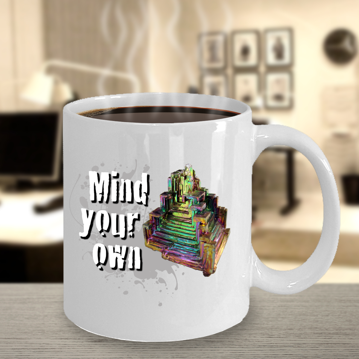 Mind Your Own Bismuth Mug for Rock Lovers