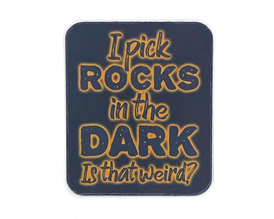 Sodalite Magnet, Rockhound Gift, Rock Lover Gifts, Rock Picking in the Dark Fridge Magnet