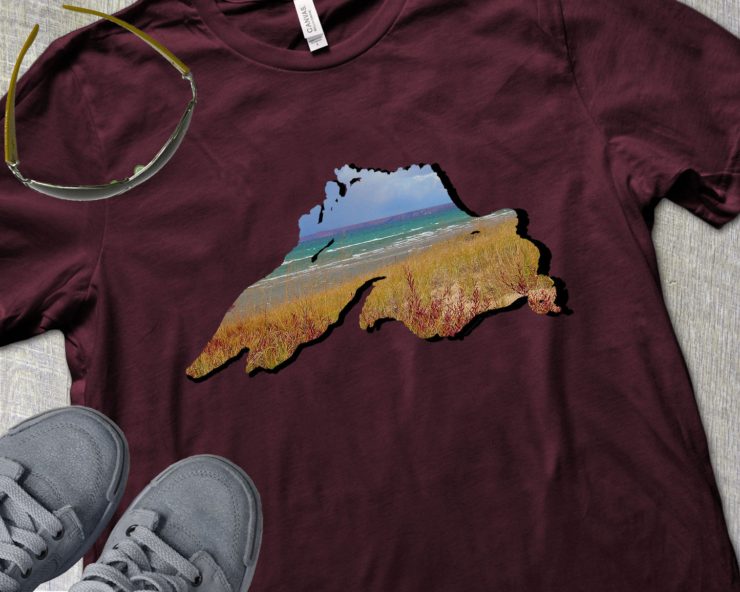 Lake Superior Lovers Shirt | Beach Scene in Autumn