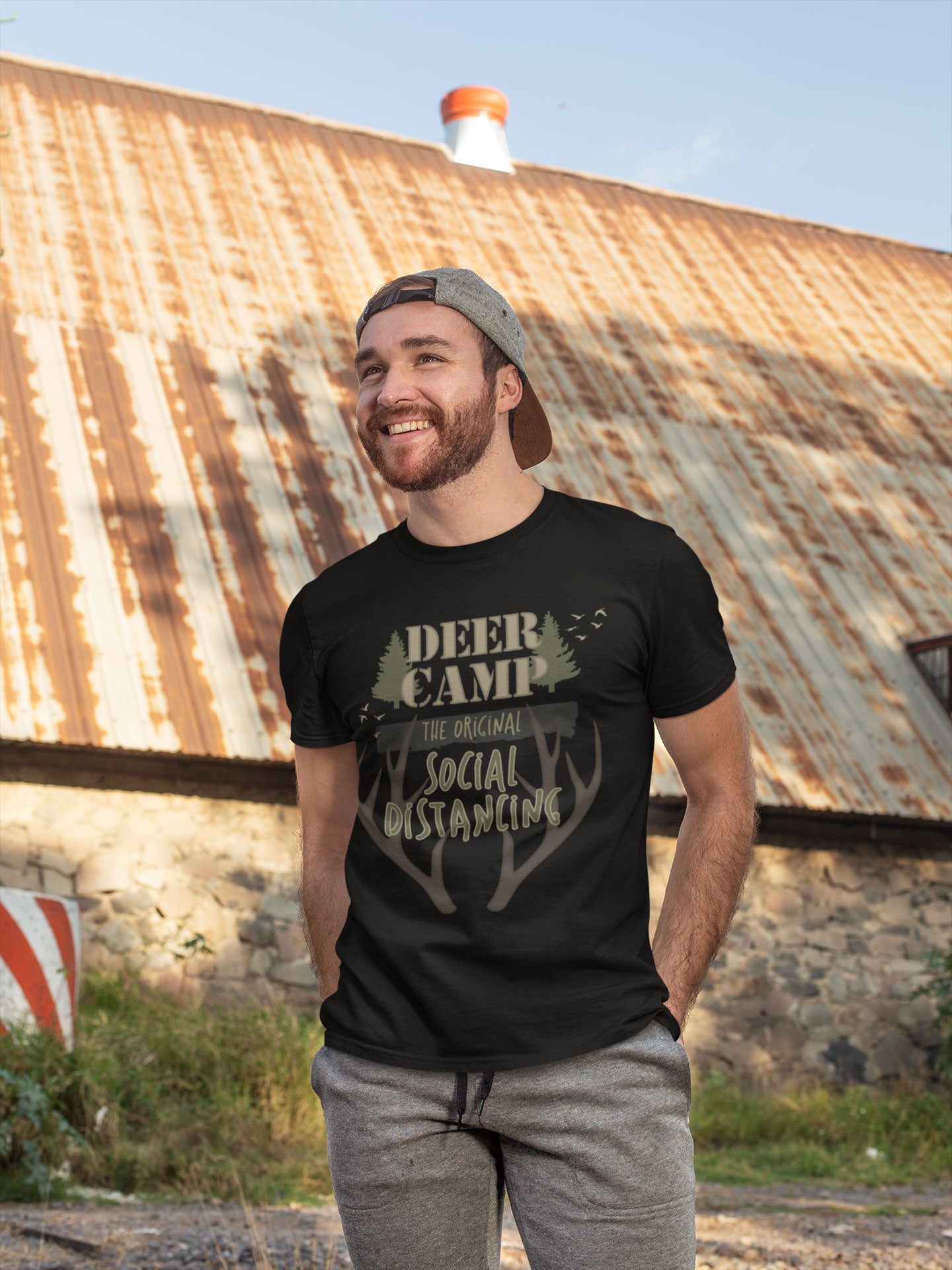 Deer Camp T-shirt | Upper Michigan Shirt | Deer Hunter Gift | Deer Camp The Original Social Distancing