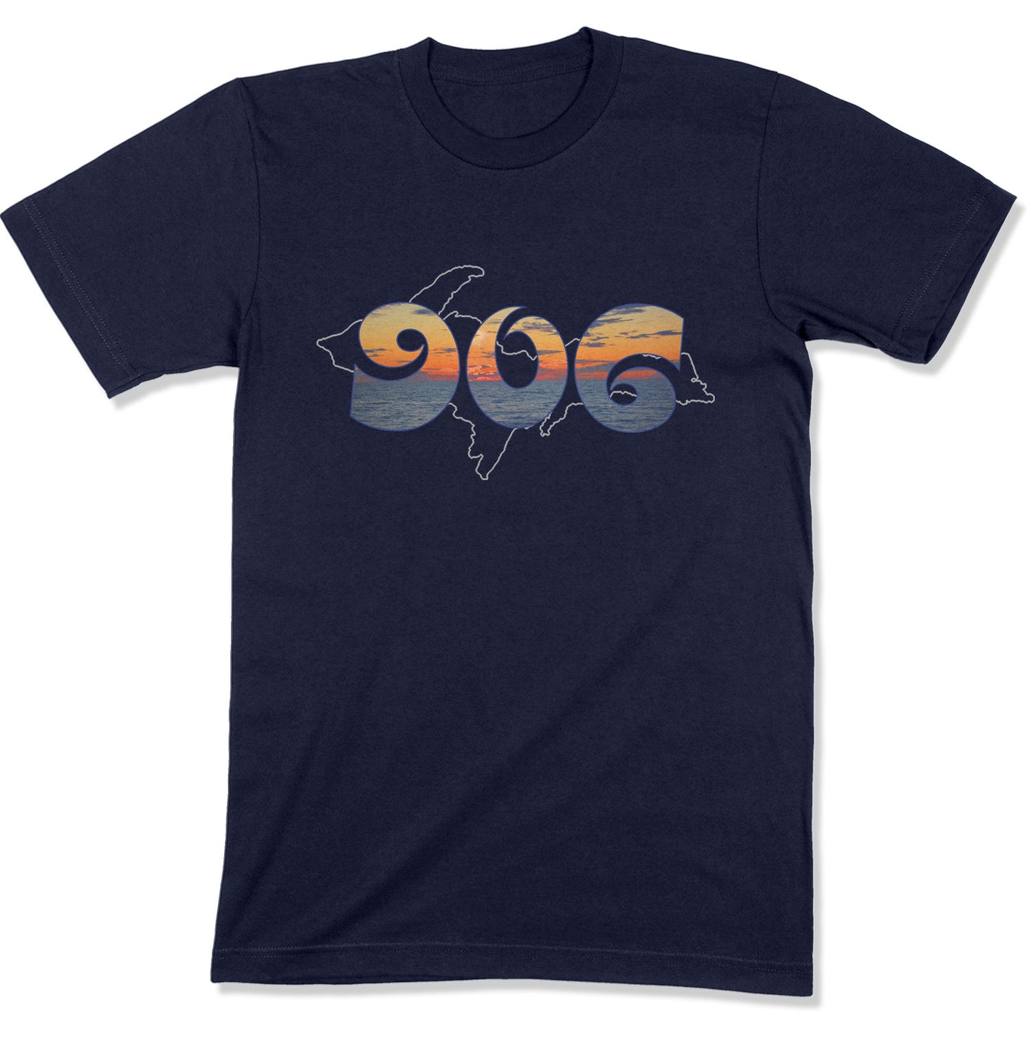 906 Shirt with Lake Superior Sunset | Yooper Gift | Upper Michigan T-shirt