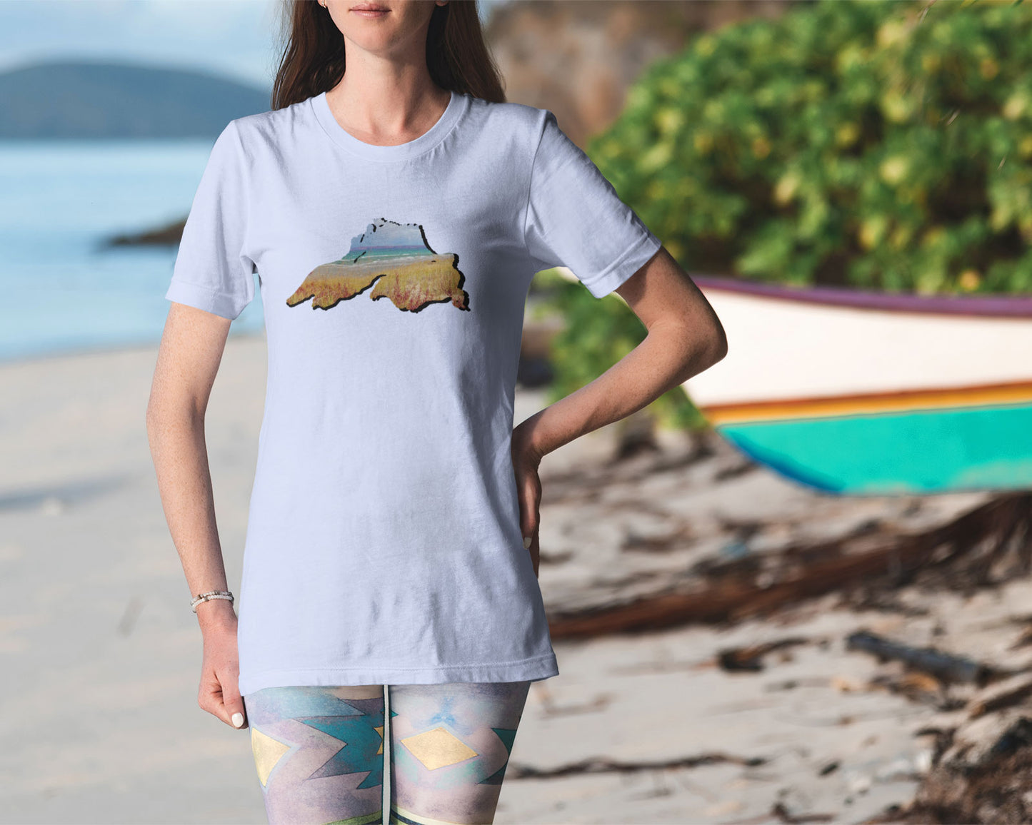 Lake Superior Lovers Shirt | Beach Scene in Autumn