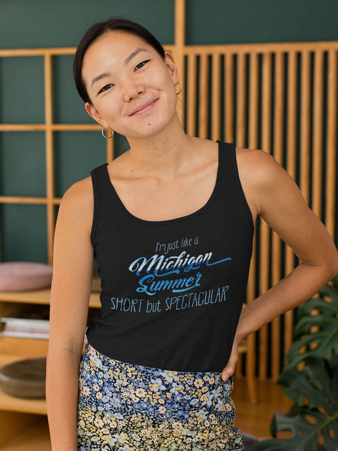 Michigan Tank Top - Next Level Racerback Tank for Women