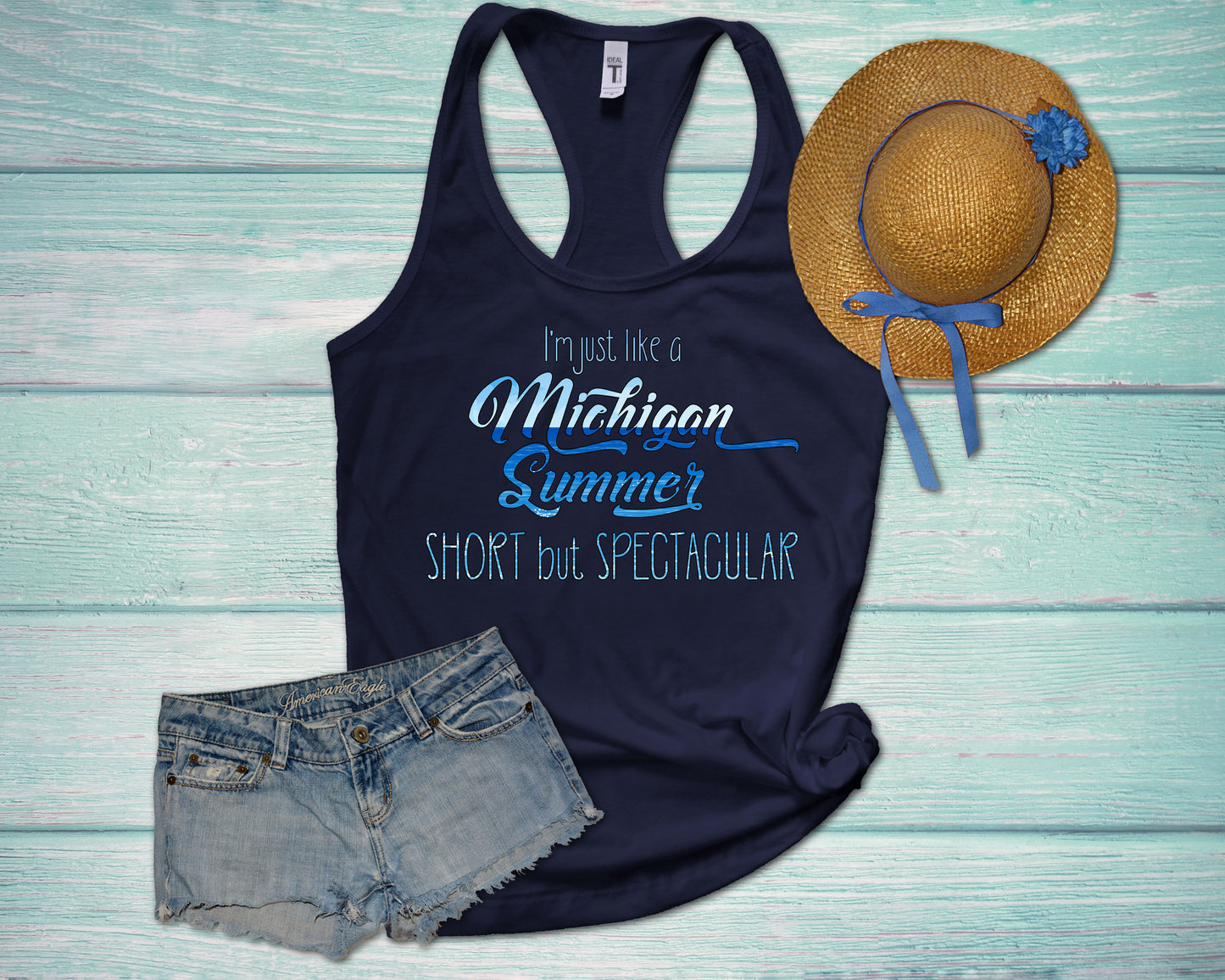 Michigan Tank Top - Next Level Racerback Tank for Women