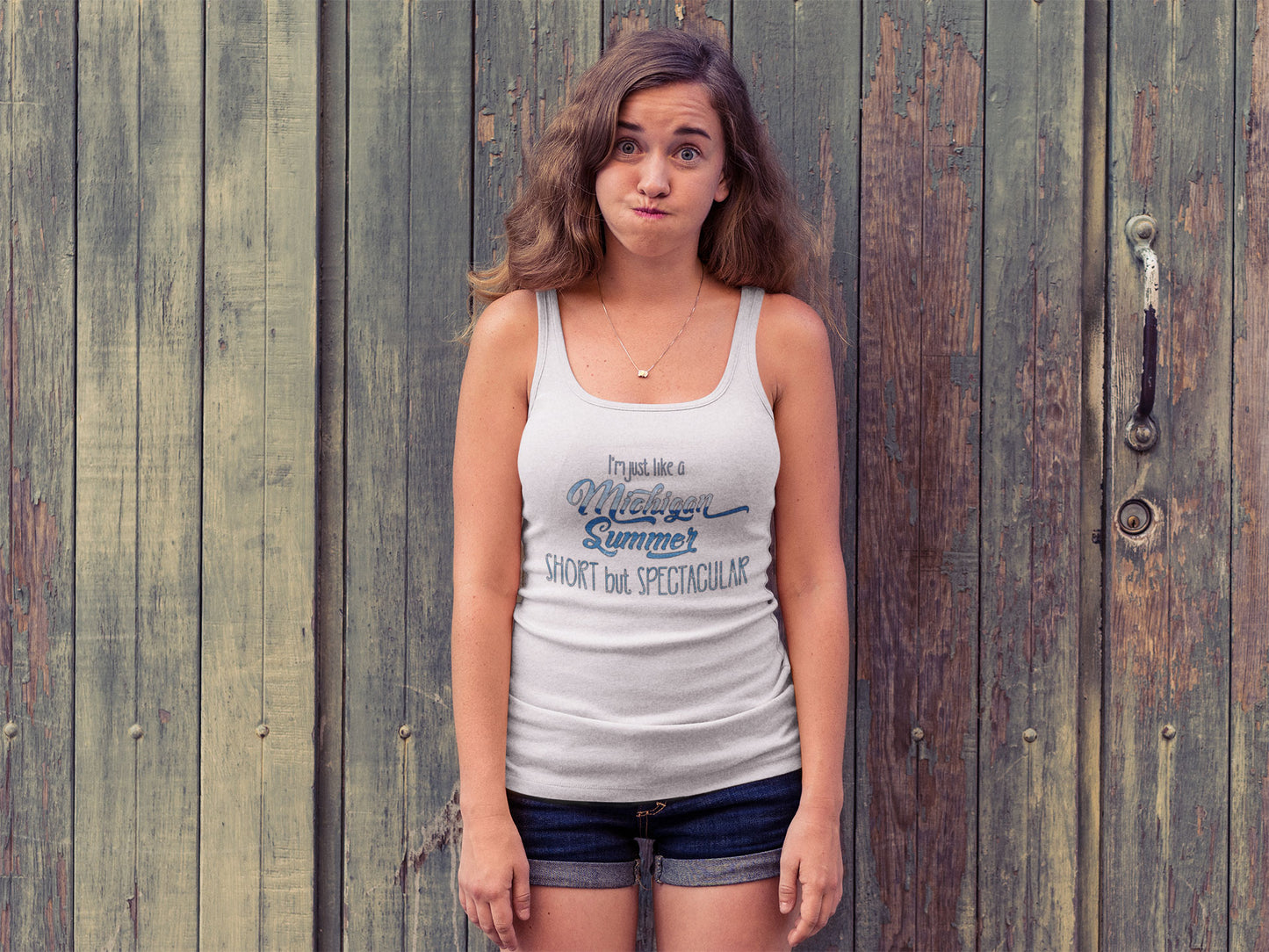 Michigan Tank Top - Next Level Racerback Tank for Women